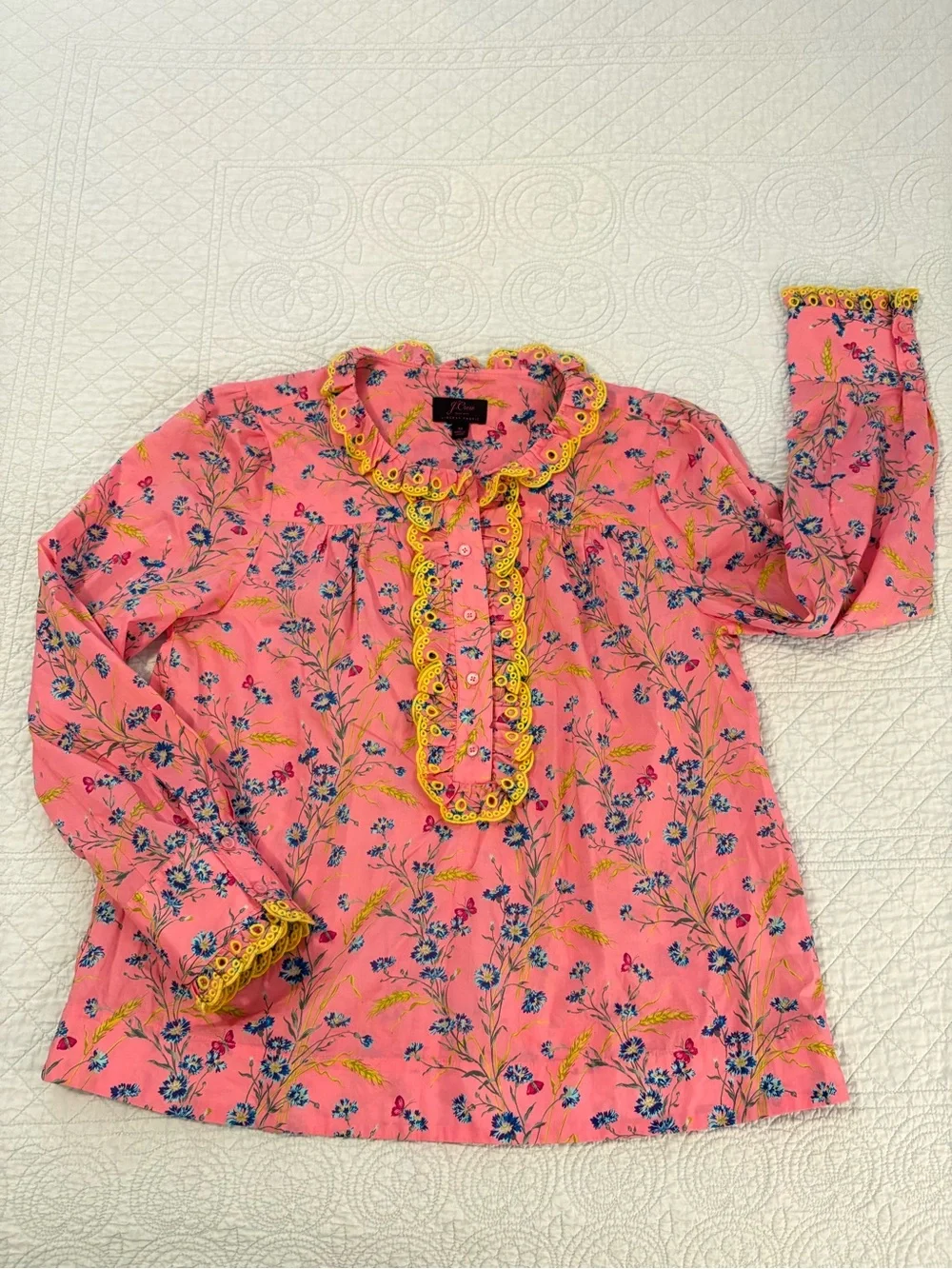J Crew ruffle blouse. Size medium.